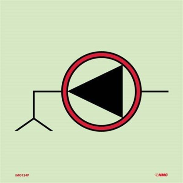 Symbol Emergency Bilge Pump Imo Label, IMO124P, Nmc, Mfr#: IMO124P